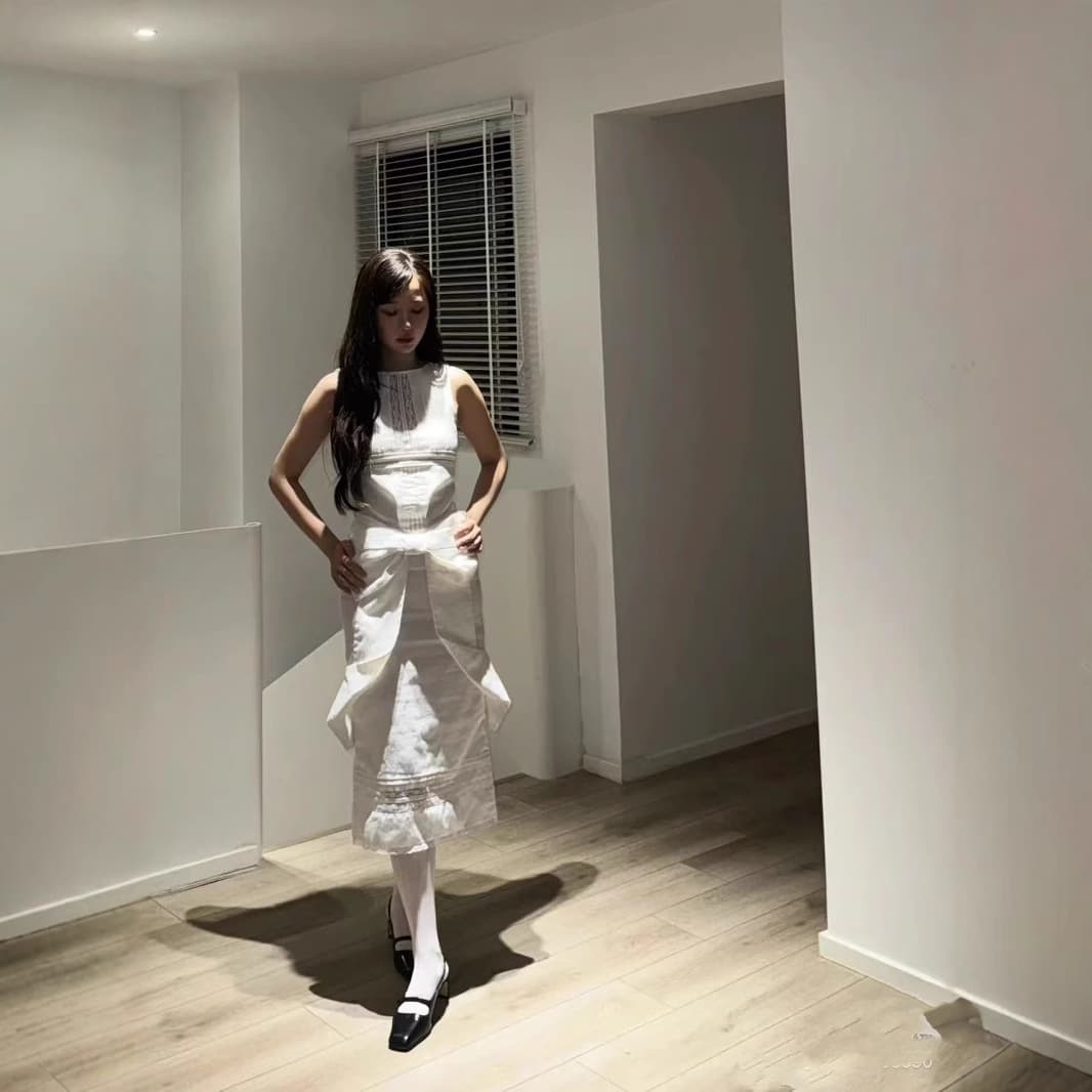 Lace-knot Vest Dress For Women